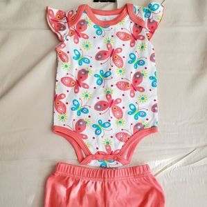 NEW Kidgets Newborn 3pc Butterfly Turq/ Crl Set